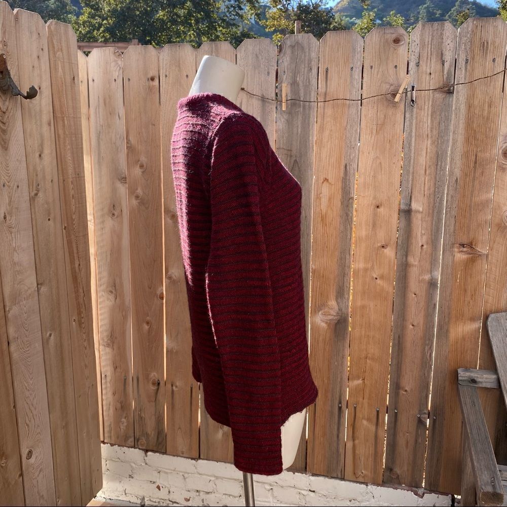Zadig & Voltaire Red Striped Distressed Sweater size small - Picture 6 of 14